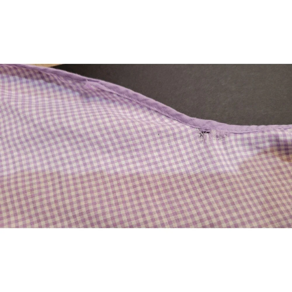Vintage Purple/violet Solid/checkered 2 layer half apron well loved like grandma